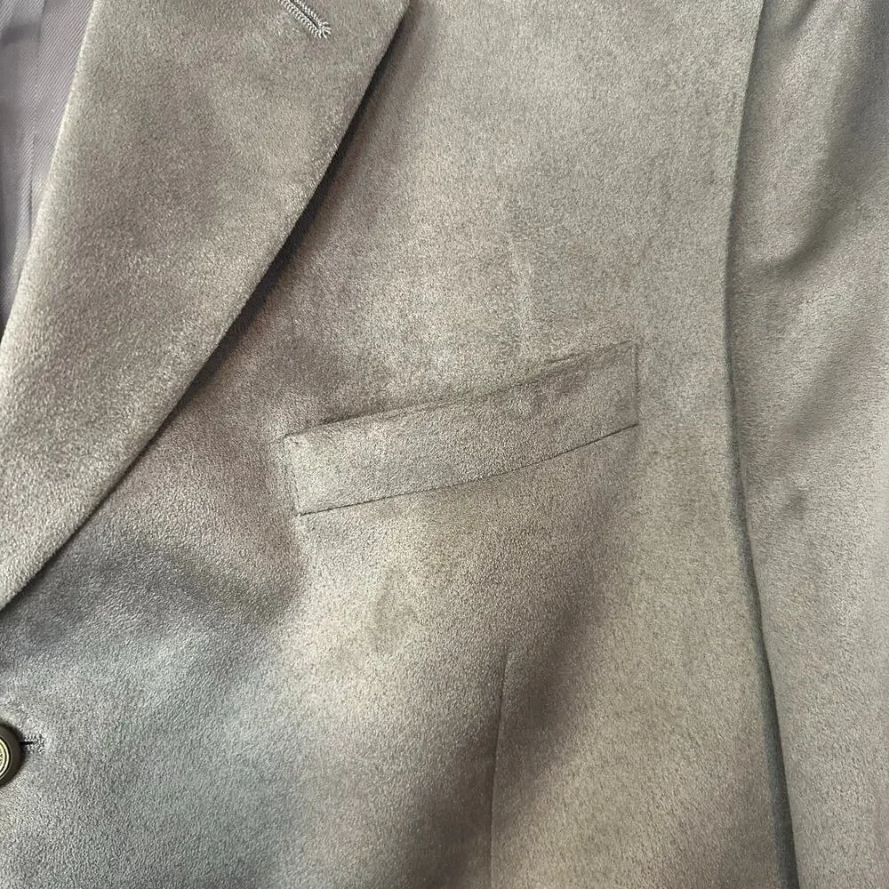 Chaps Ralph Lauren Men’s Faux Suede‎ Soft Blazer Sport Coat Suit Jacket Size 46L